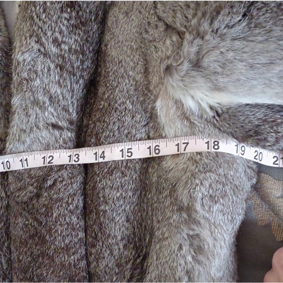 Vintage grey and white Rabbit Fur Jacket - Picture 11 of 12